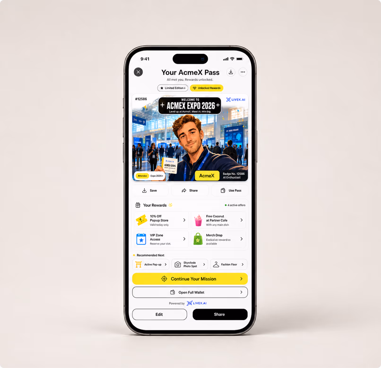 AI Fan Pass AI selfie example